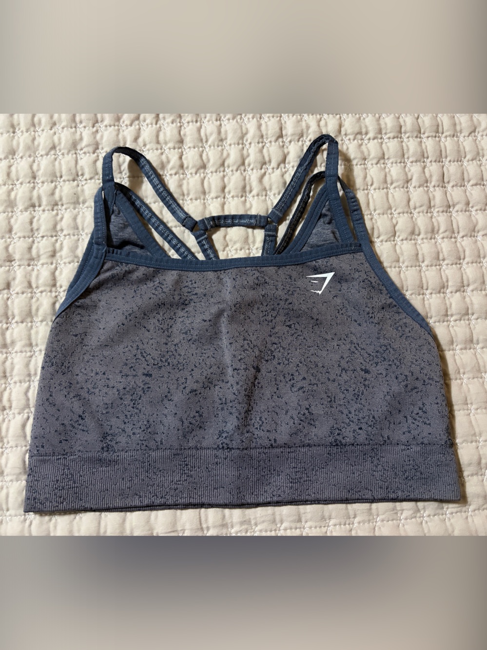 Gymshark Women's Navy Blue Strappy Sports Bra